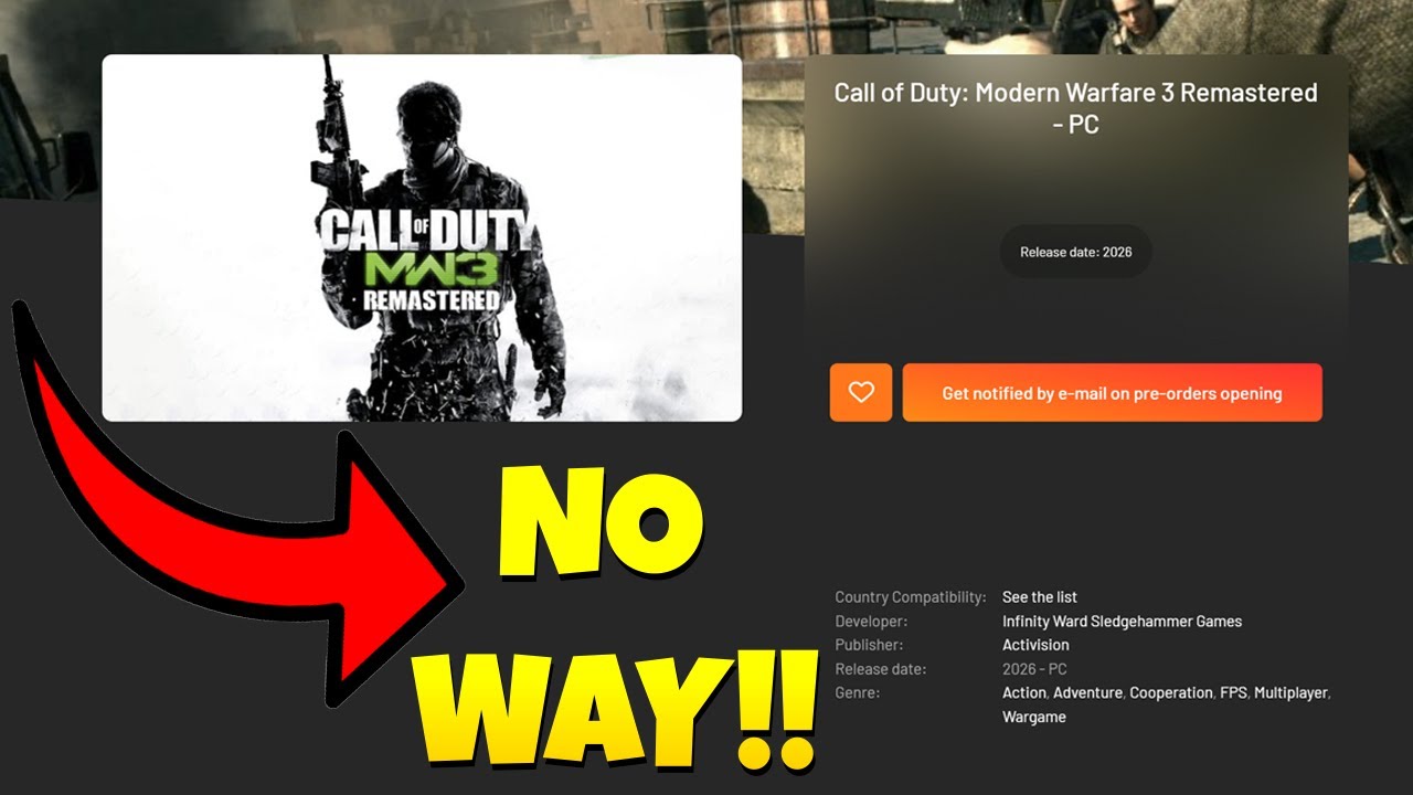 Activision Just Leaked Call of Duty MW3 Remastered!
