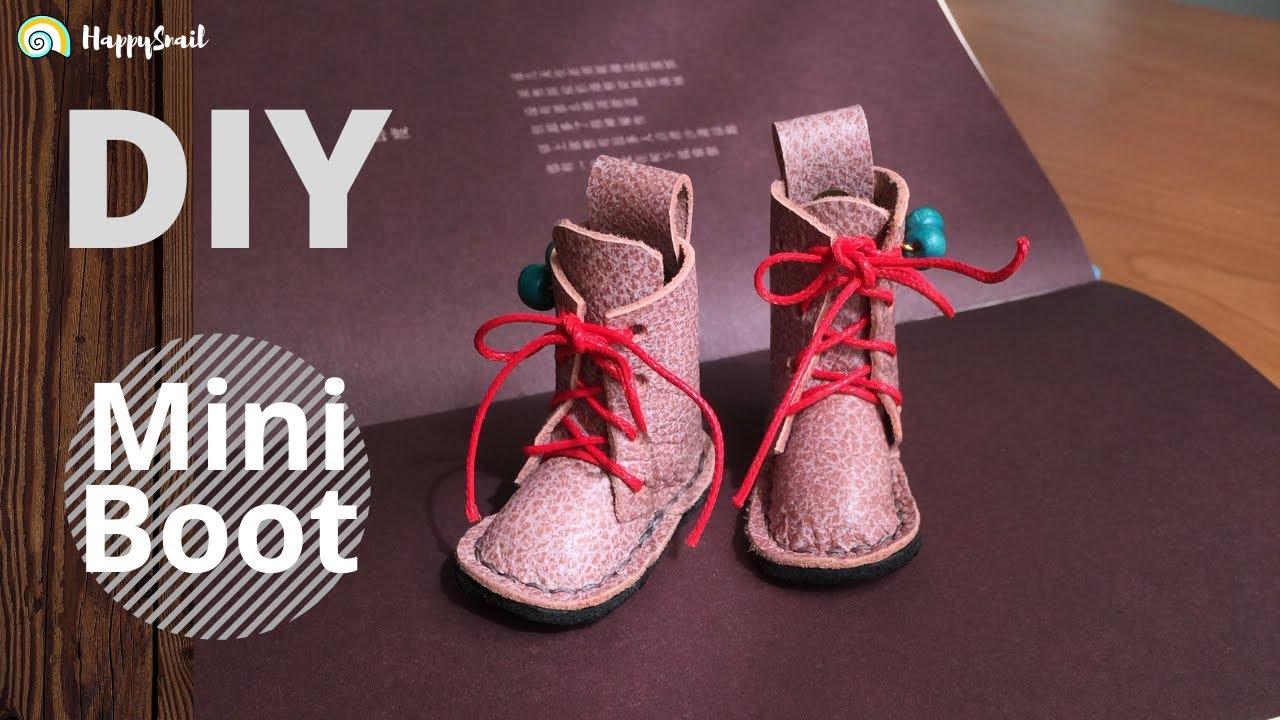 ✅ Making Mini Boot 👢👢Keyring Using Leather Scraps. #leathercrafttutorials