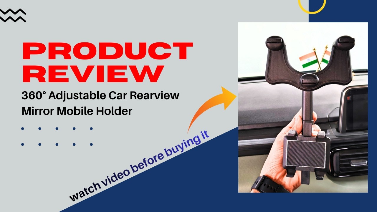 Rearview Mirror Phone Holder 360 Degree | Installation & Review