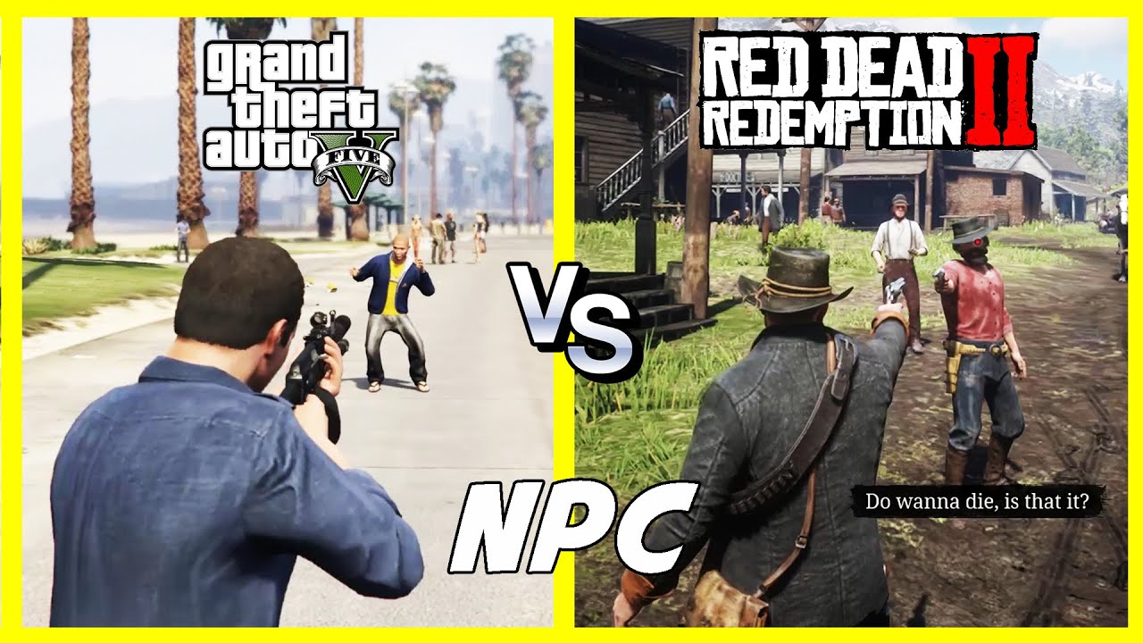GTA V vs RDR 2 NPCs - WHO ARE THE BEST? (