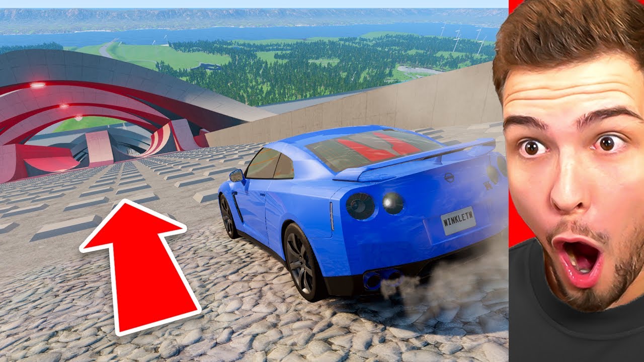 AUTOS vs. DOWNHILL CRASH PARKOUR! (BeamNG)