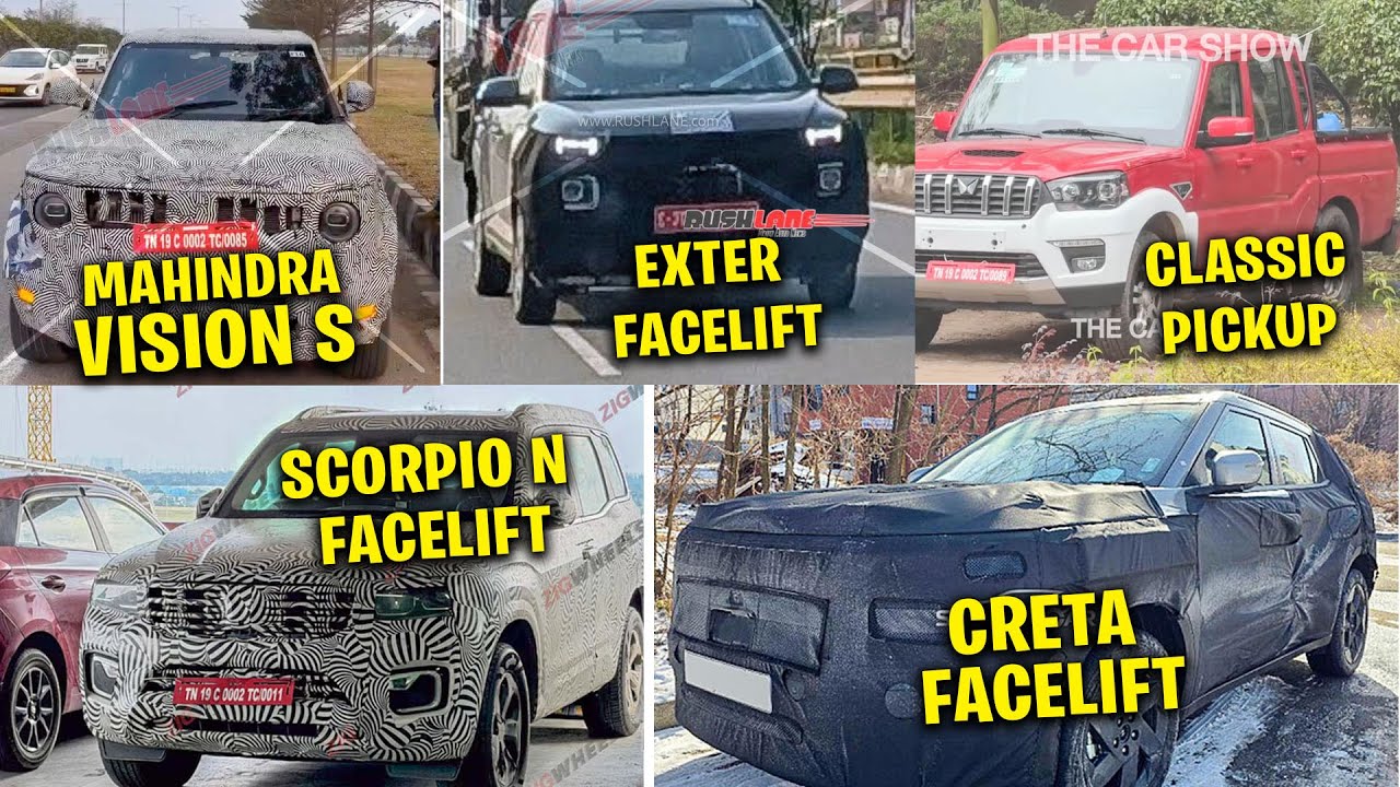 Mahindra Scorpio N, Vision S, Scorpio PickUp Spied, Creta Exter Fecelift and more...