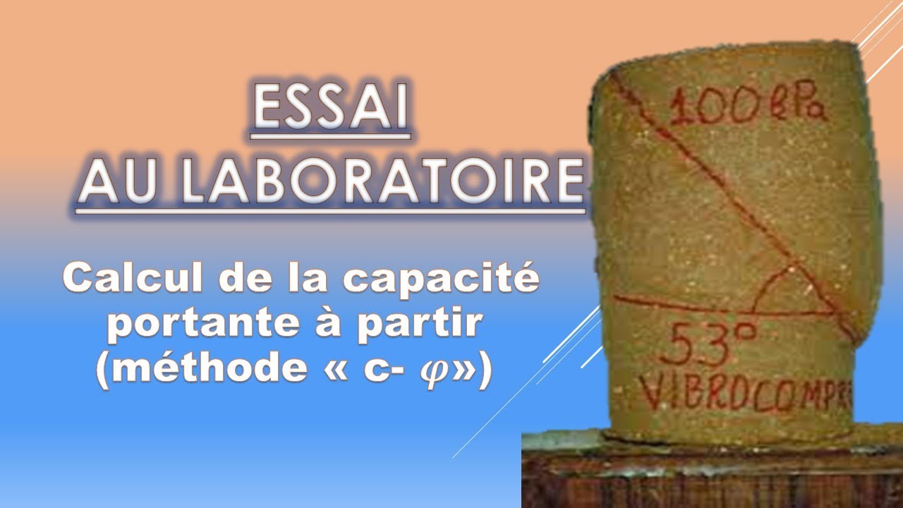 fondations superficielles: Calcul de la capacité portante à partir (méthode « c-f »)