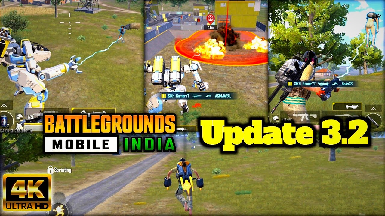 BGMI / PUBG MOBILE Update 3.2 Release Date / New Events / Gameplay / New Features / MECHA