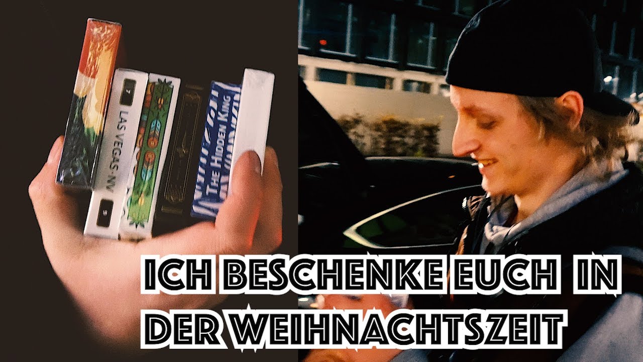 Ich VERSCHENKE meine KARTENDECKS  auf der STRASSE