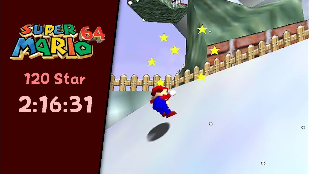 Super Mario 64 - 120 Star (100%) Speedrun in 2:16:31