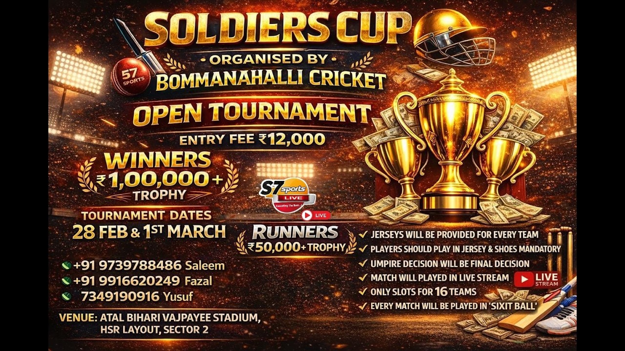 SOLIDERS CUP ll ORGANISED BY BOMMANAHALLI CRICKETERS ll FINAL DAY #s7sports