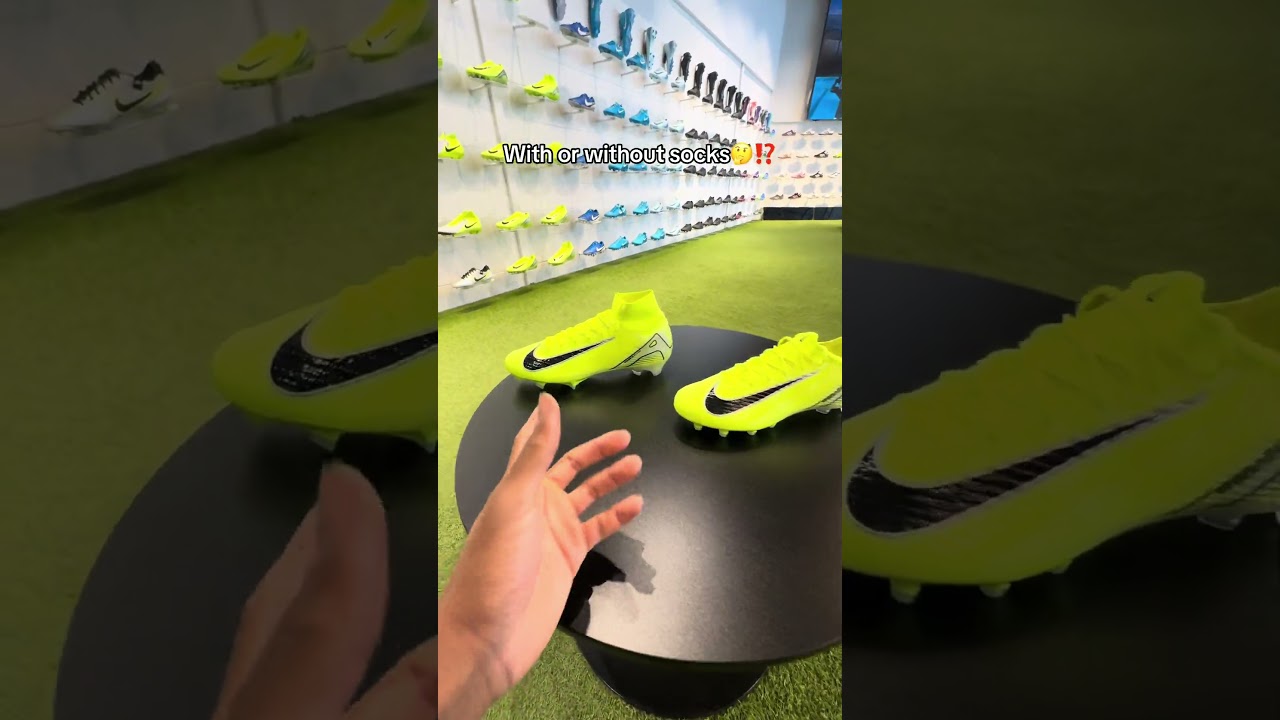 Boots with socks vs without     #football #footballboots #soccer