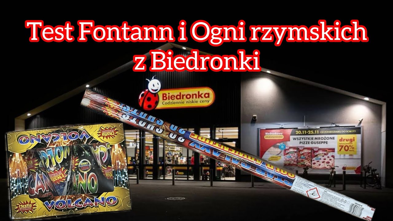 🎆Fontanny i rzymskie ognie z Biedronki🎆 test zacnych pirobajerow 😎