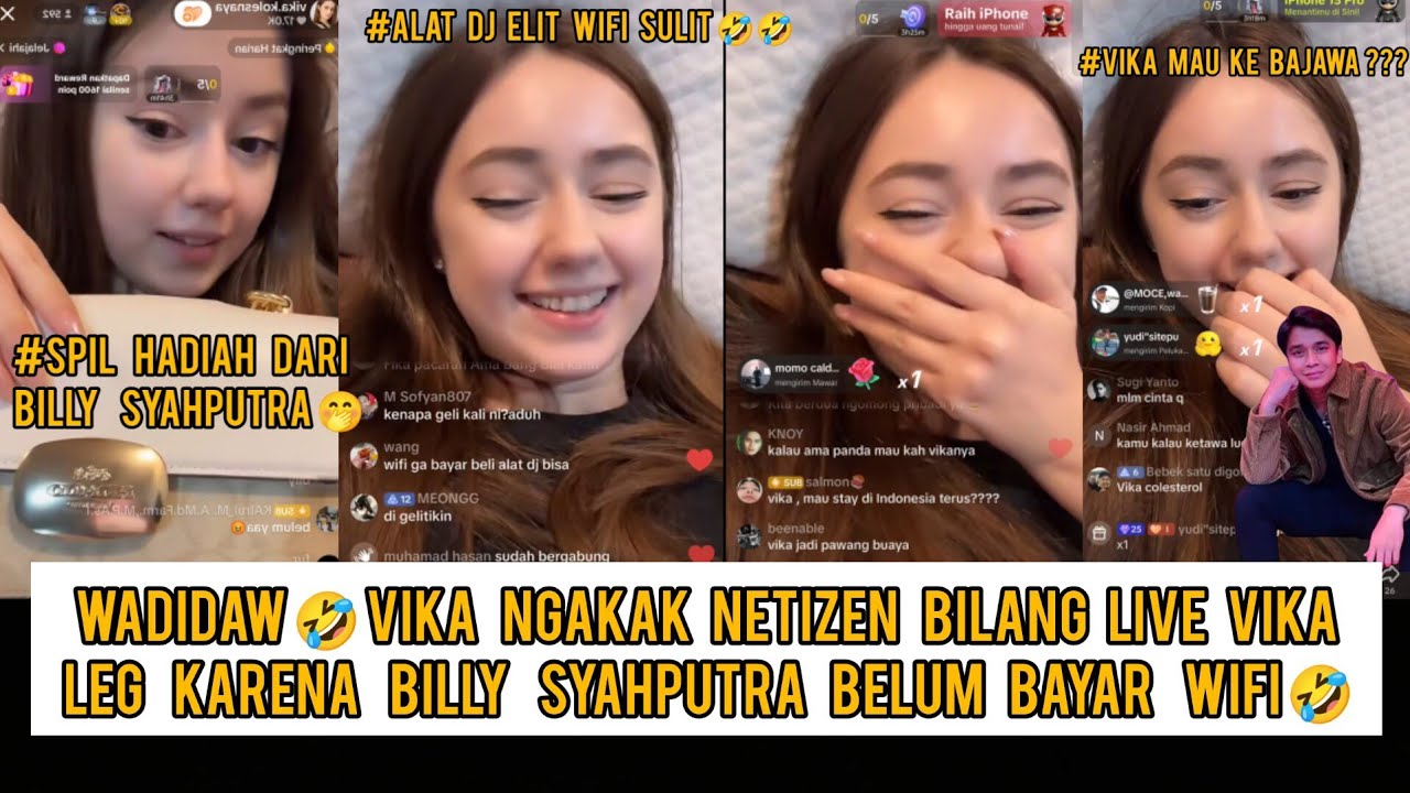 Wadidaw🤭Vika spil hadiah dari Billy syahputra, ngakak Di bilang "alat DJ elit bayar wifi sulit🤣