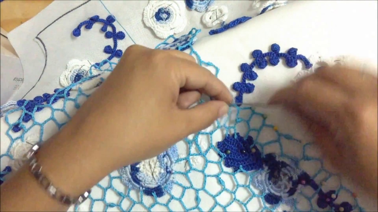 Tutorial crochet irlandés: Unión de los motivos con clones knot- Tejidos Circulos