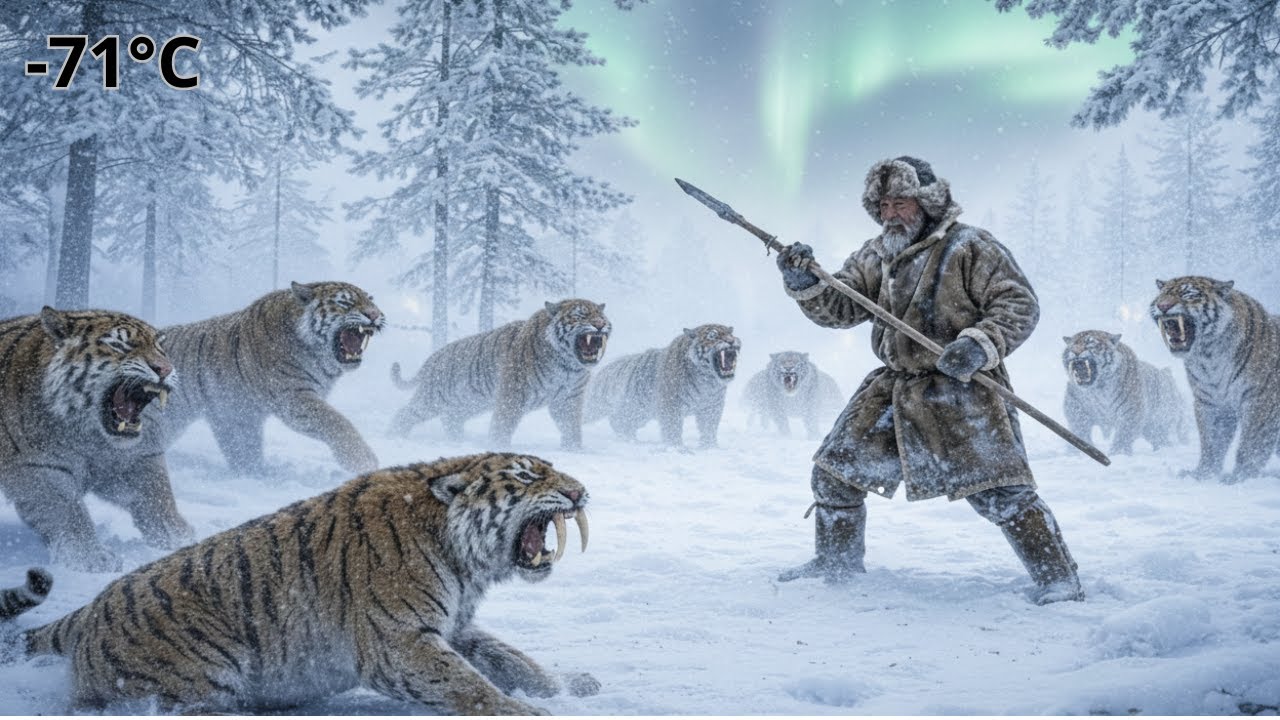 EXTREME: -71°C Arctic Survival: Fighting Off a Siberian Tiger and Rescuing a Baby Bear! 🐯❄️