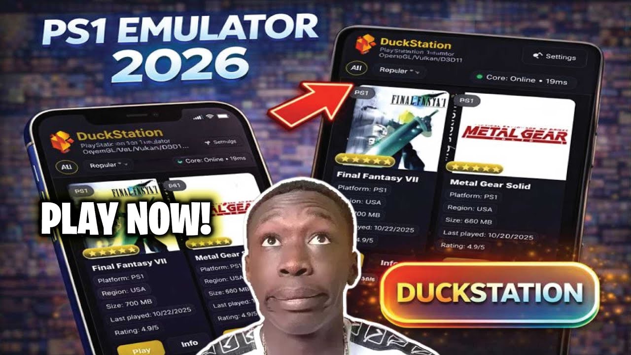 How to Setup DuckStation Emulator on iPhone & Android 2026 (Play from Phone)