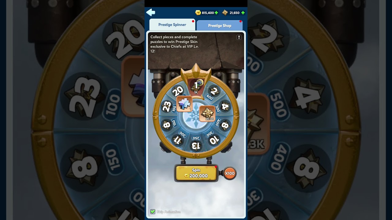 Whiteout Survival - Doing 1 Million Worth of Vip Points - Prestige Spinner - Globe Skin