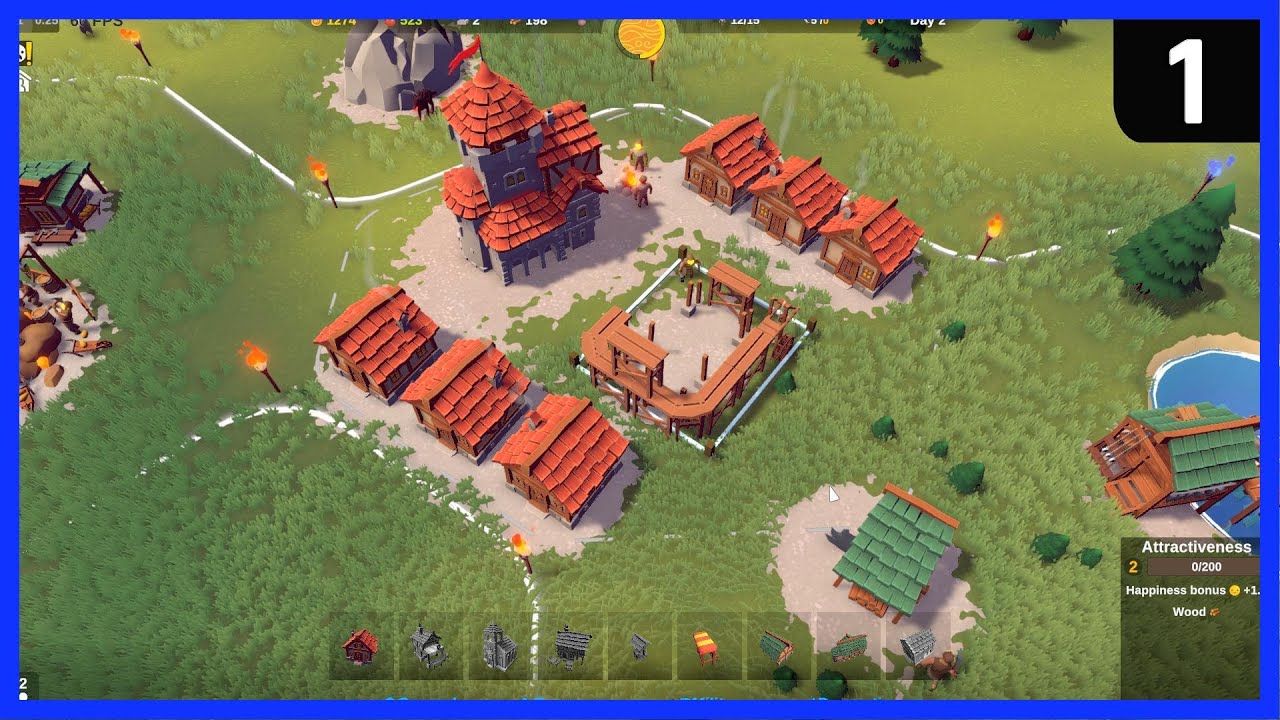 BECASTLED Gameplay Ep 1 ► A PERFECT START! ► New RTS City Building Game 2021