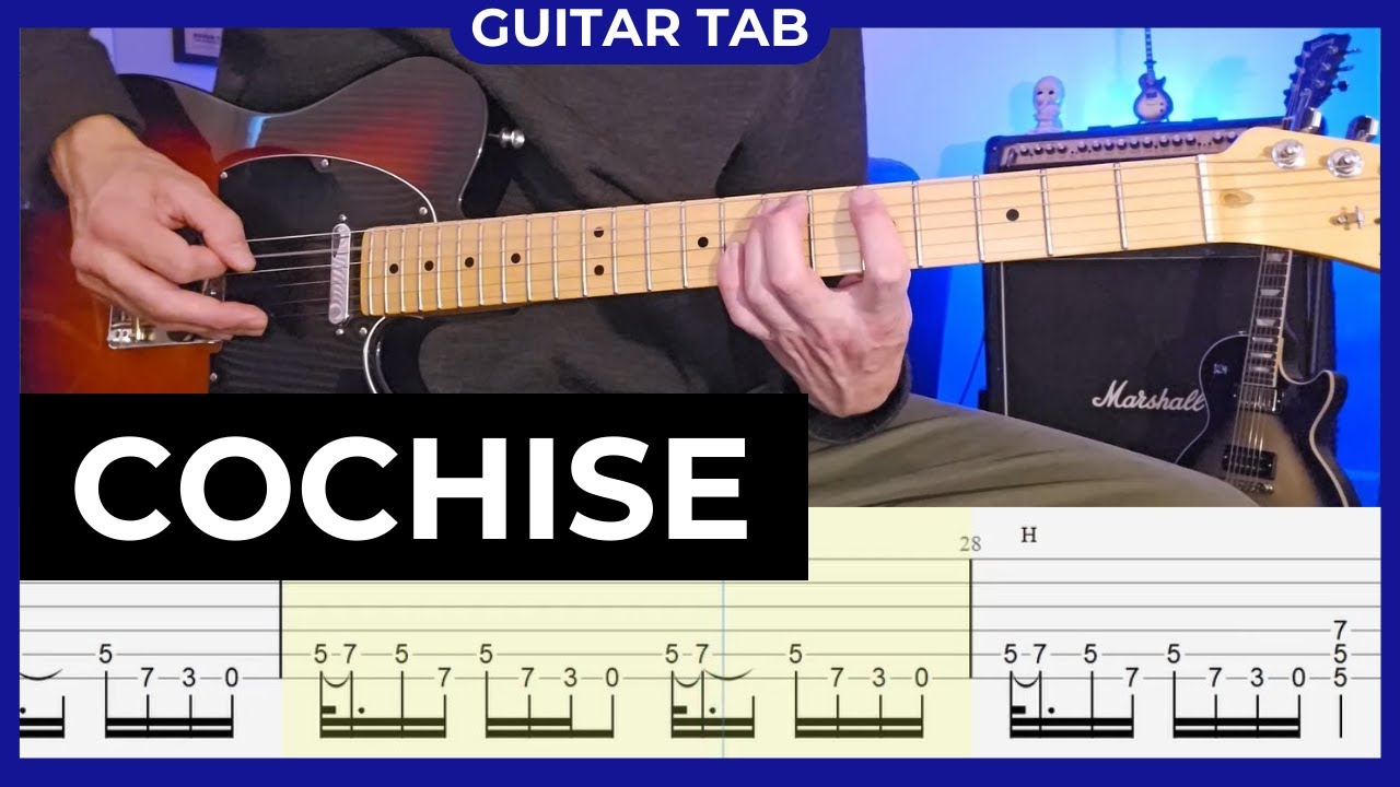 AUDIOSLAVE - Cochise - Guitar Cover w/ Guitar Tabs
