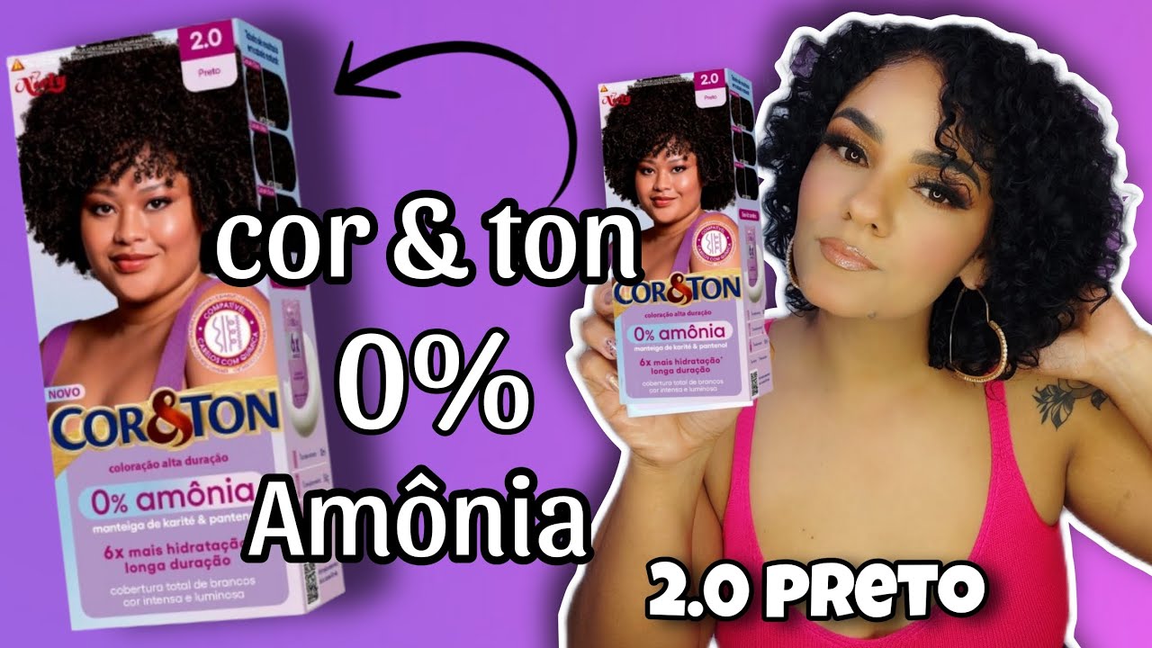 PINTANDO O CABELO DE PRETO 2.0 DA COR E TON 0% AMÔNIA