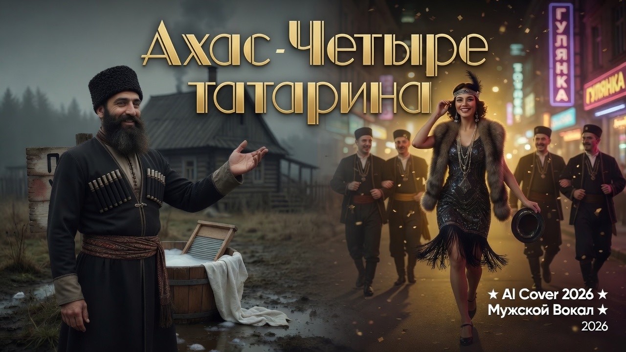 Ахас - Четыре татарина ★ (AI Cover 2026) ★ Мужской Вокал ★