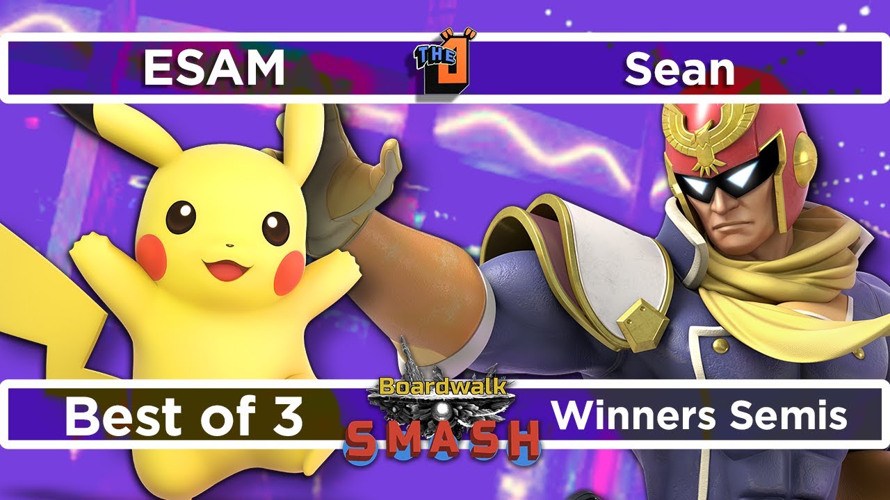 Sean (Captain Falcon) vs ESAM (Pikachu) - Winners Semis -Boardwalk Smash #32 - SSBU