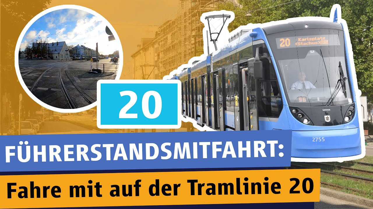 Führerstandsmitfahrt: Fahre mit der Tram 20 durch München #tram #munich #münchen