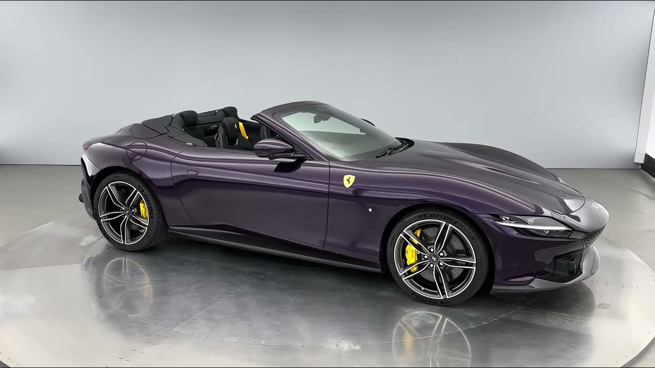 Ferrari Roma Spider in Purple at our Hatfield showroom 