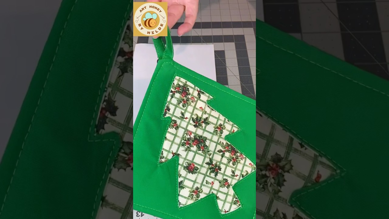 Christmas Pot Holder! #diy #diydecostura #potholder #diyplacemats #costuracriativa #handmade
