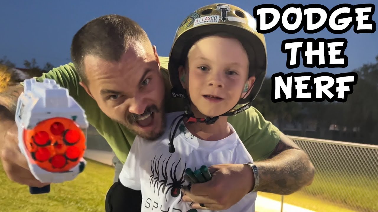 Dodging NERF ATTACKS on Scooter!