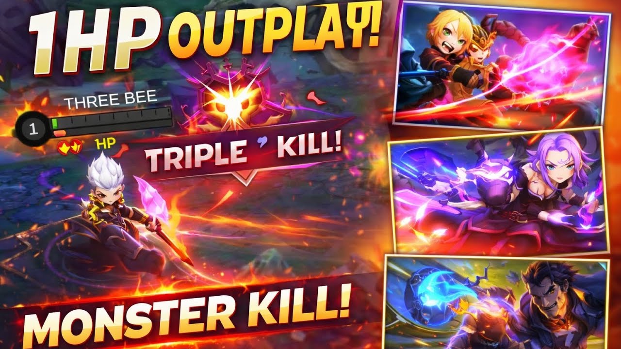 1 HP LEFT… STILL MONSTER KILL! 🔥 3 KILL HIGHLIGHT