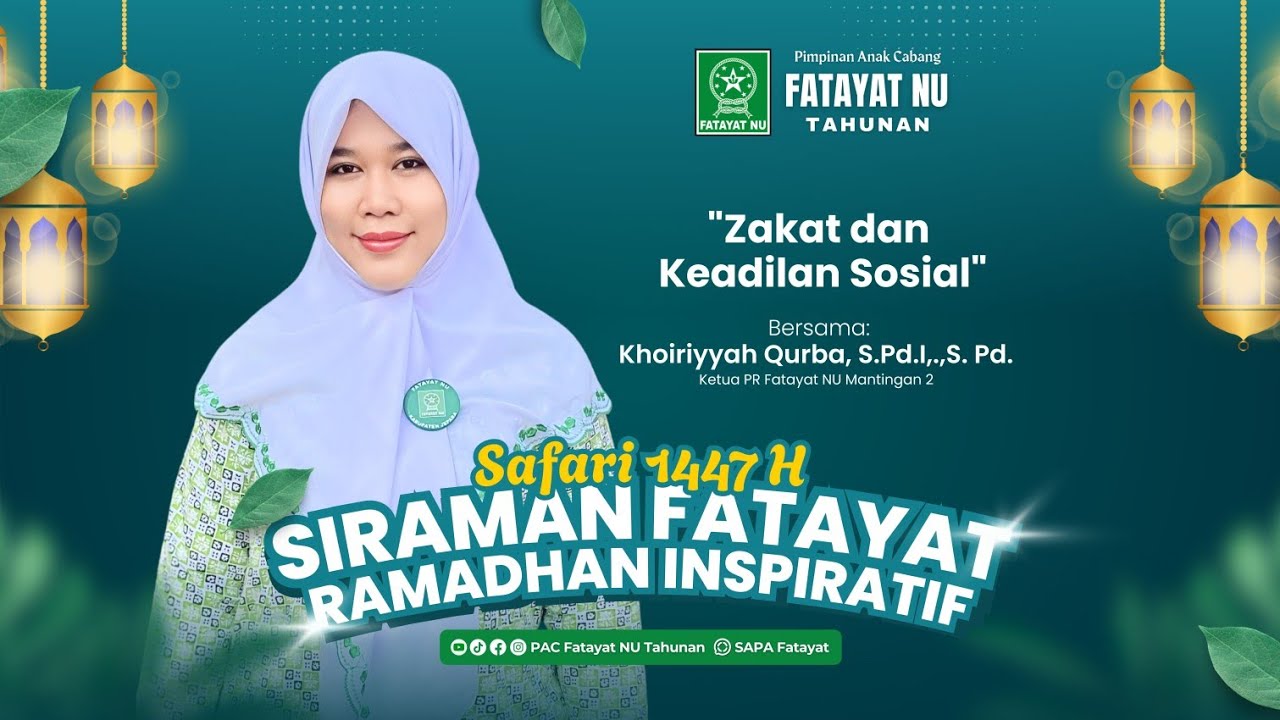 SAFARI 1447H PACFNU TAHUNAN - Zakat dan Keadilan Sosial