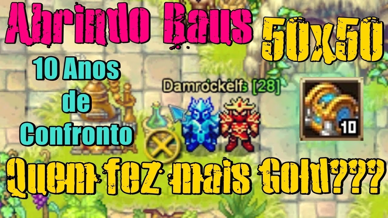 Warspear Online - Abrindo Baus 50x50 (DamRock vs Josias) Quem fez mais Gold???