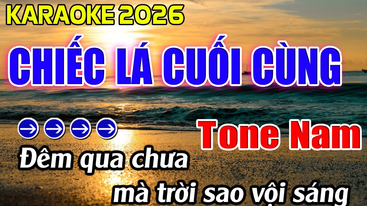 Chiếc L&aacute; Cuối C&ugrave;ng Karaoke Tone Nam Karaoke Ho&agrave;ng Giang 62