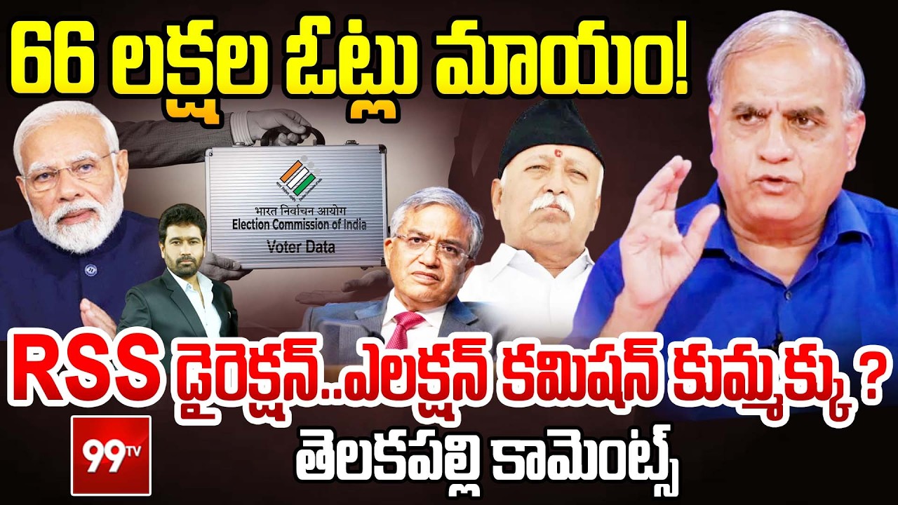 66 లక్షల ఓట్లు మాయం ! | No-confidence Motion against CEC Gyanesh Kumar | Telakapalli Analysis | 99Tv