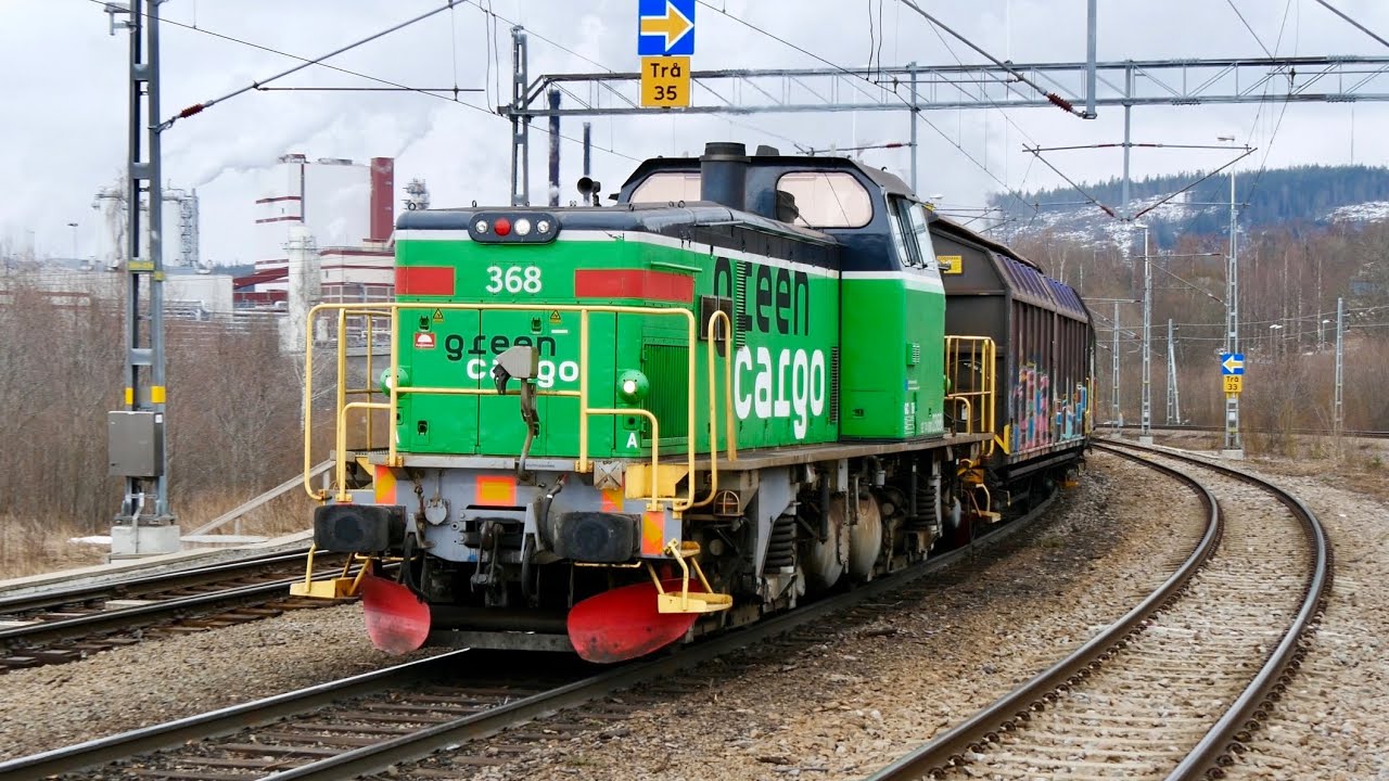 Tåg på Timrå station