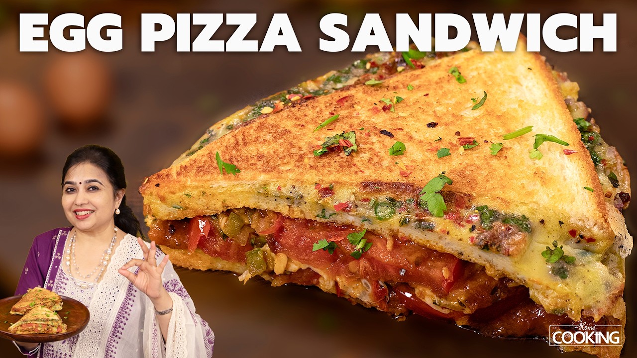 Easy Egg Pizza Sandwich | Egg & Cheese Loaded Snack | Cheesy Bread Omelette