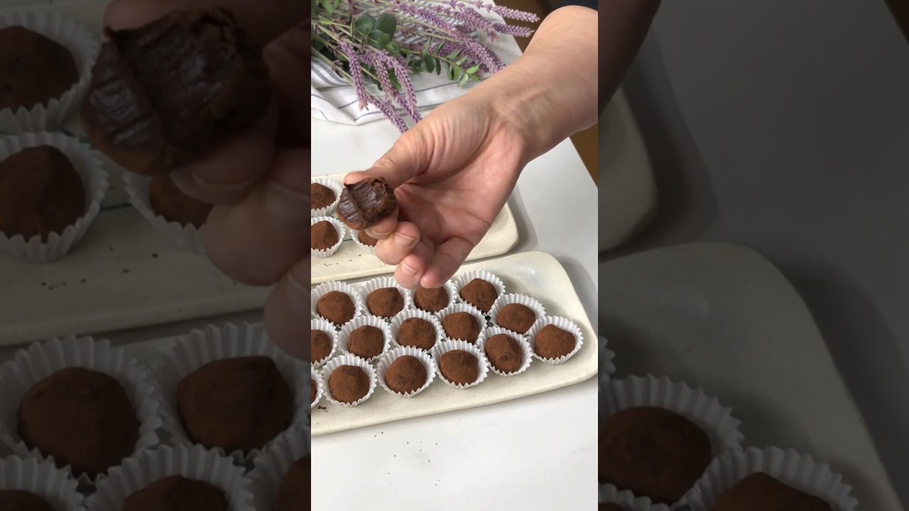 Trufas de chocolate con 3 INGREDIENTES
