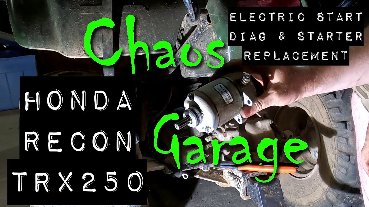 Diagnosing and Replacing a Bad Starter on the 2004 Honda Recon 250 ES (or any ATV/motorcycle)