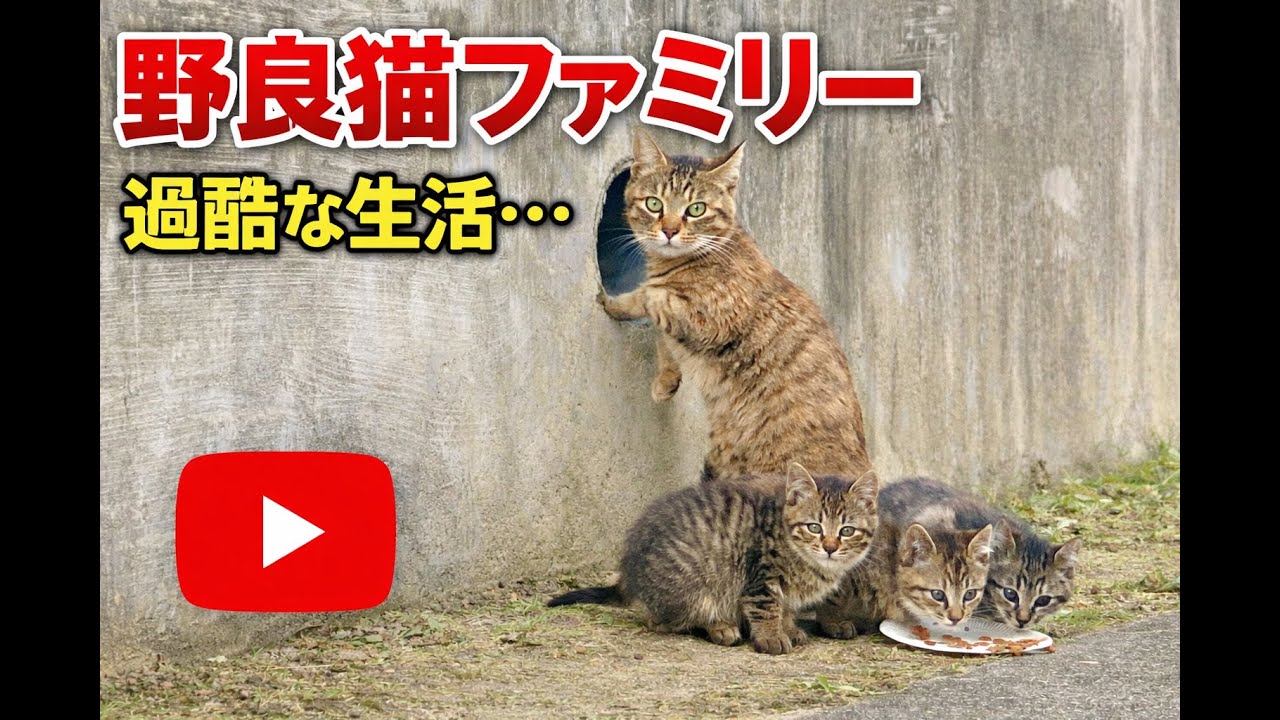 野良猫の親子、やさしい時間 🐱✨/A gentle moment with stray cats
