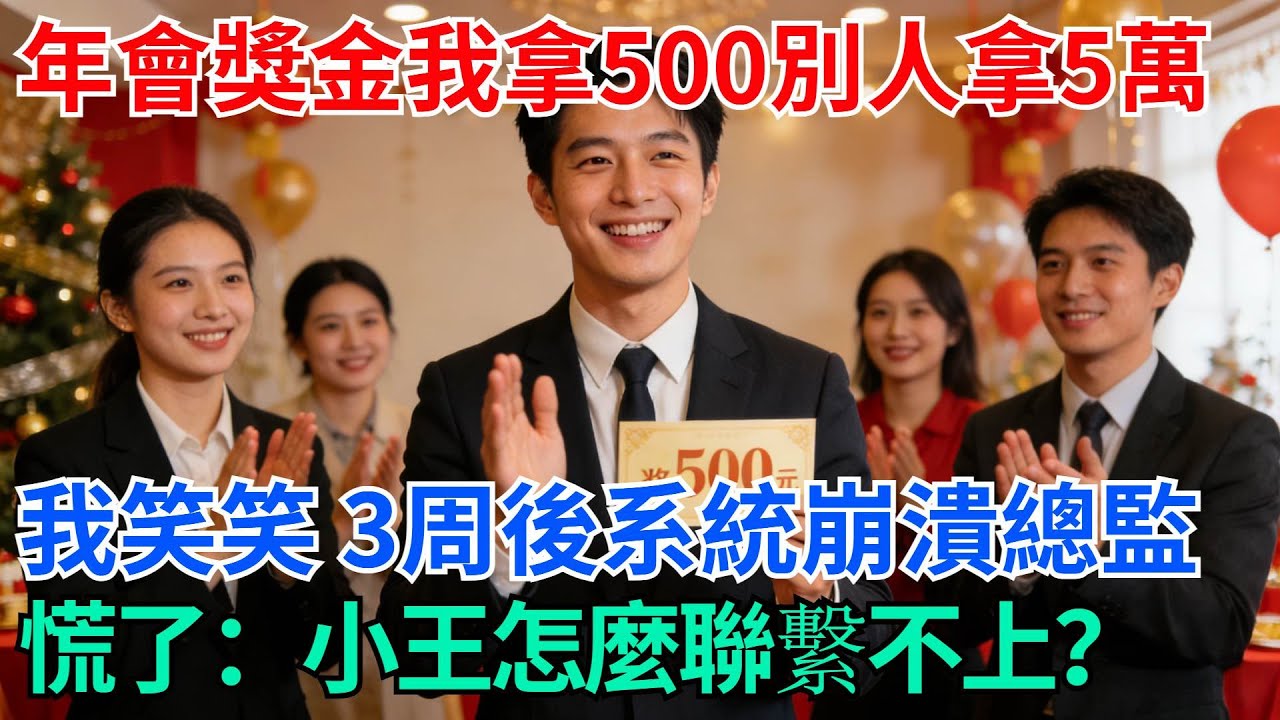 年會獎金我拿500別人拿5萬，我笑着鼓掌，3周後系統崩潰技術總監慌了：小王怎麼聯繫不上？【奇趣天下】#職場逆襲#職場智慧#爽文職場#工作日常#完結爽文