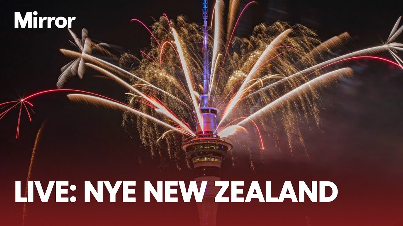 LIVE: New Zealand Celebrates New Year's Eve with Auckland Sky Tower fireworks