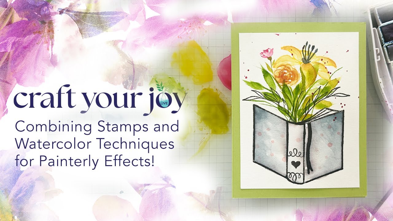 Live Replay: Combining Stamps and Watercolor Techniques for Painterly Effects! 🥰