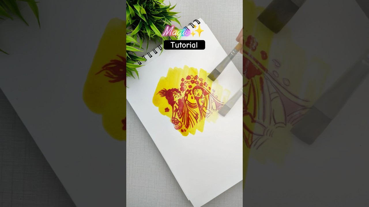 🎨 Art with Science 🧪 Tutorial of my viral Reel Radha Krishna Drawing Part 