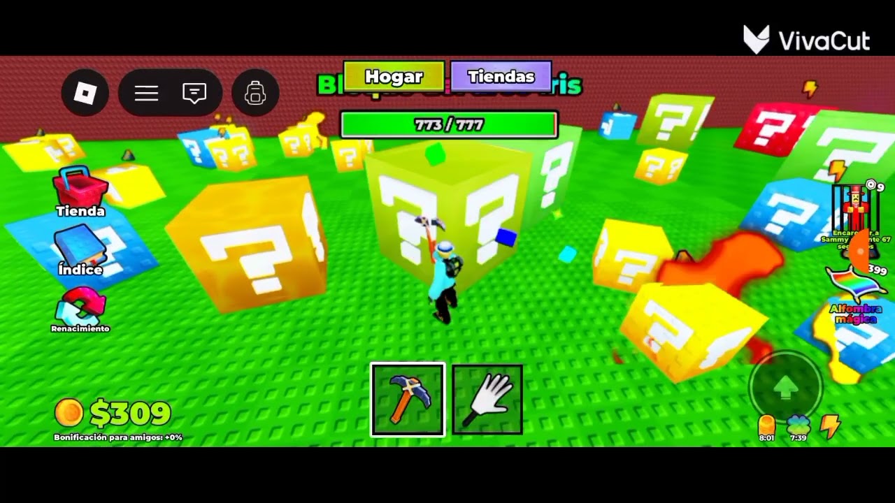 Jugando admin abuse en rompe un bloque de la suerte