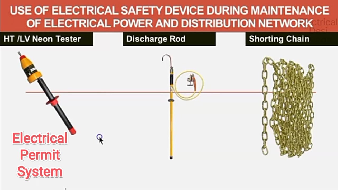Use of Neon Tester, Discharge Rod and Shorting Chain for HT/LT Electrical Network; #substation