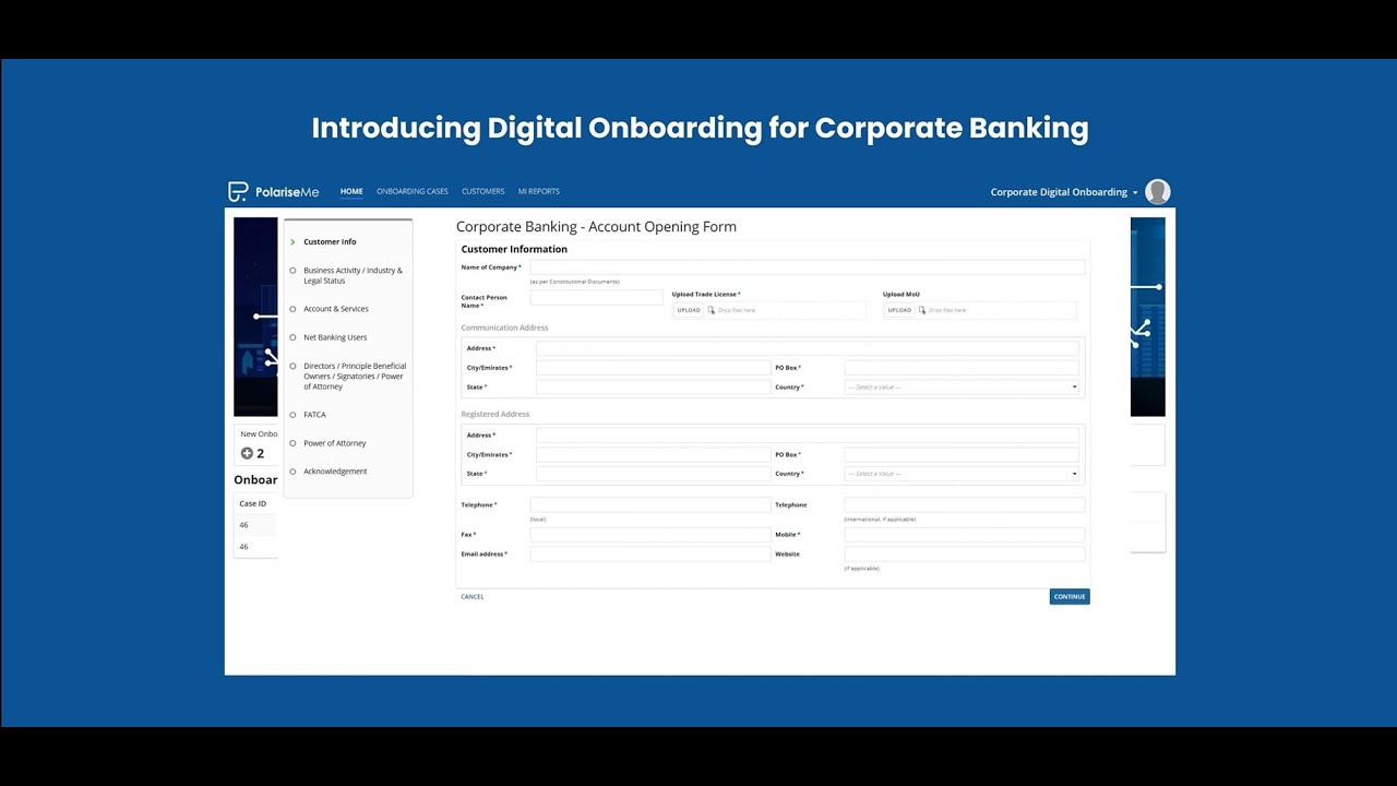 Digital Onboarding for Corporate Banking