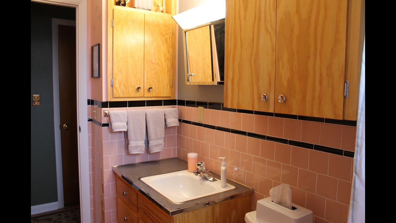 Retro Bathroom Renovation - A New Pink & Black Tiled Bathroom