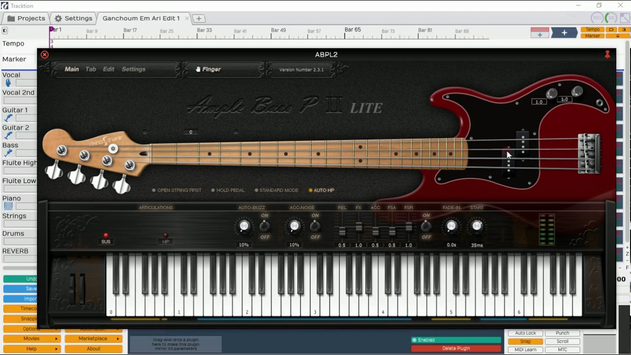 Recording Of A Full Song With Free Software - Tracktion T5, AmpleSound, IK Multimedia and a few more
