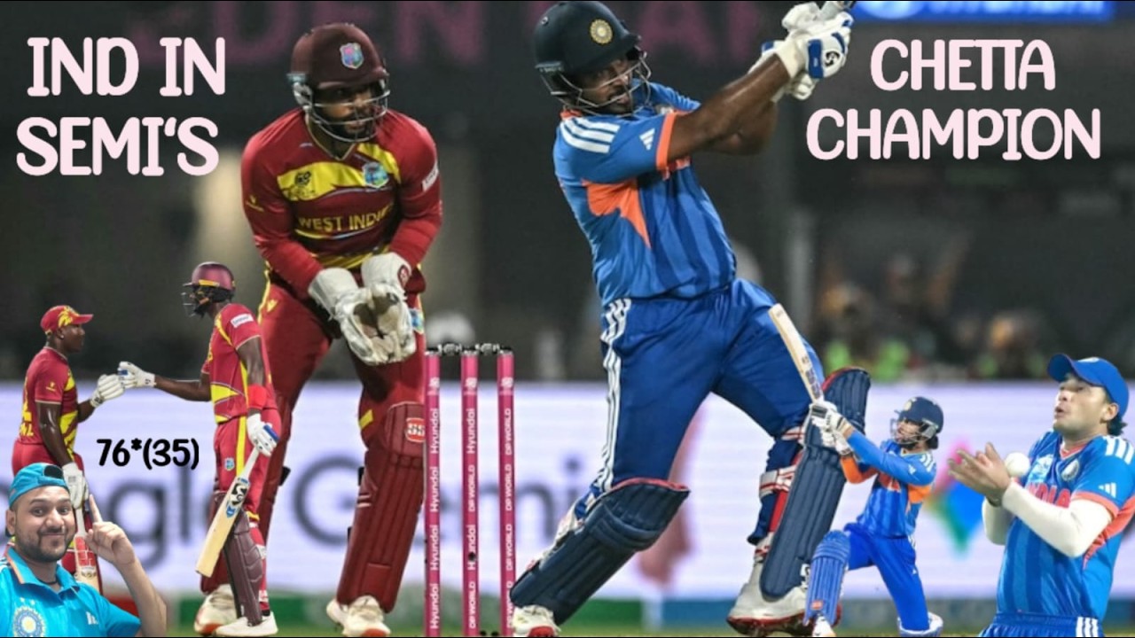 SANJU NE KARAYA BEDA PAAR💪, WI HUA WORLD CUP SE BAHAR🕺, IND INTO THE SEMIFINAL🏆, SEMIFINAL IND V ENG
