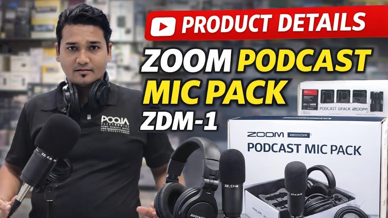 Best podcast mic pack from Zoom.(ZDM-1) 