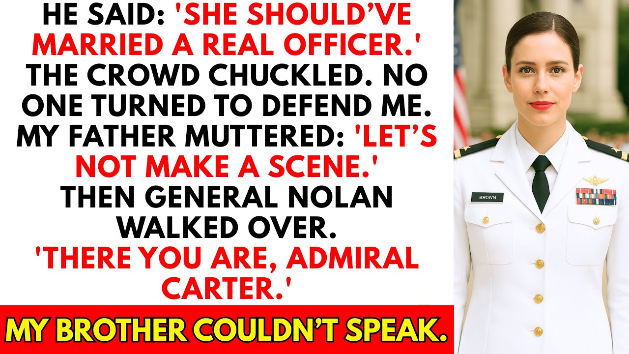 At My Brother’s Ceremony, I Wasn’t Invited — Then General Nolan Said 'Welcome, Admiral Carter.'