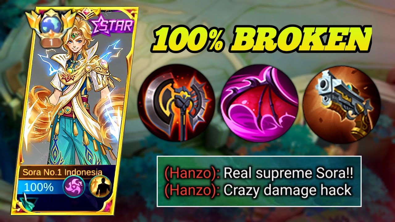 SORA NO.1 INDONESIA GOD MODE AUTO BRUTAL DAMAGE🔥 | ONLY 1% OF SORA USERS KNOW THIS BUILD ON RANK!! 